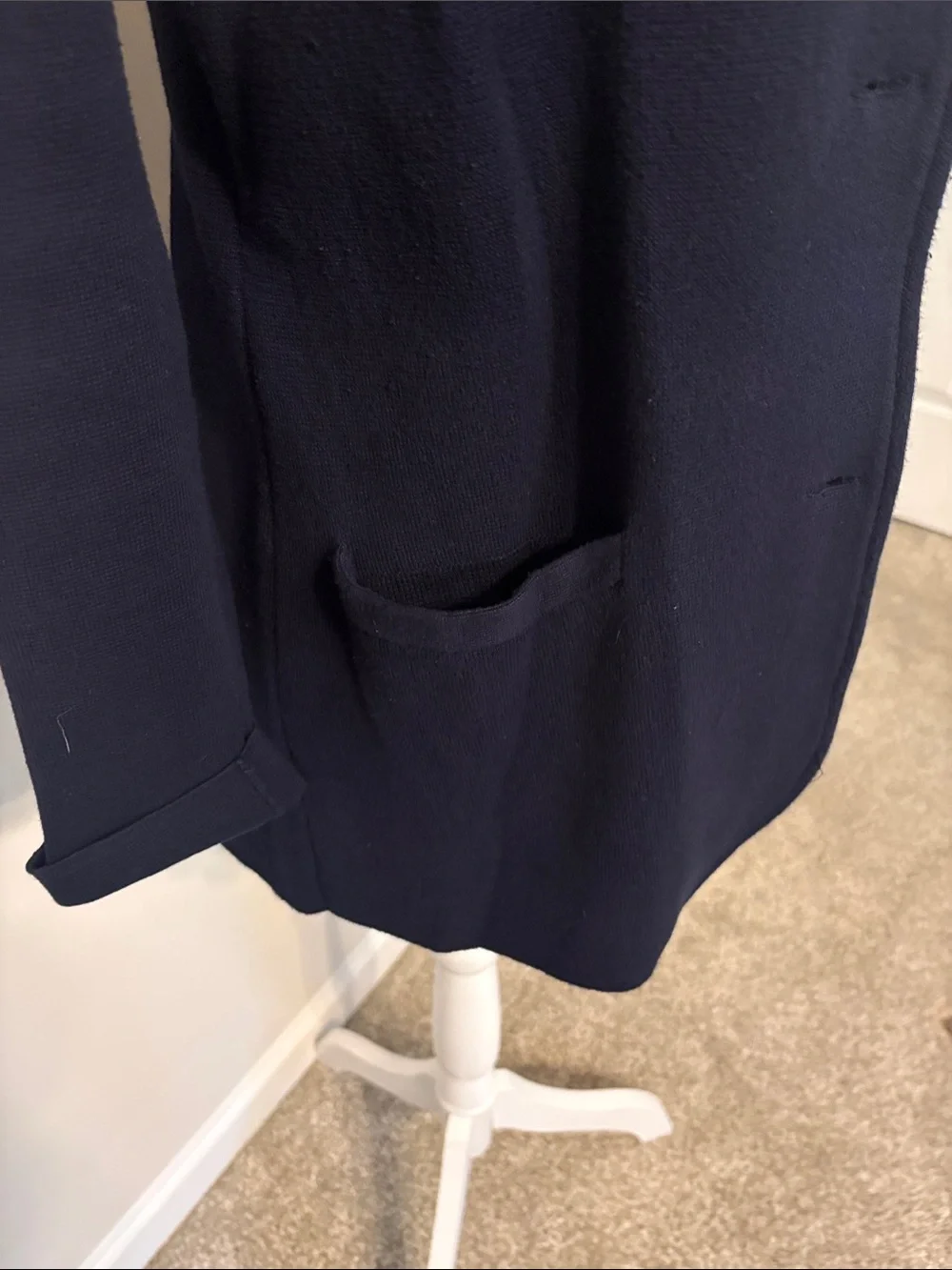 J. Crew Navy Stand-Collar Pea Coat
